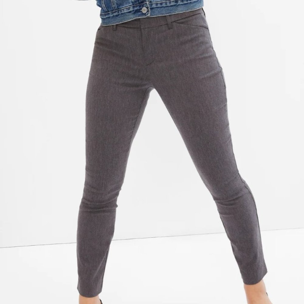 Gap Signature Skinny Ankle Blue Bi-Stretch Work Trousers Sz 12